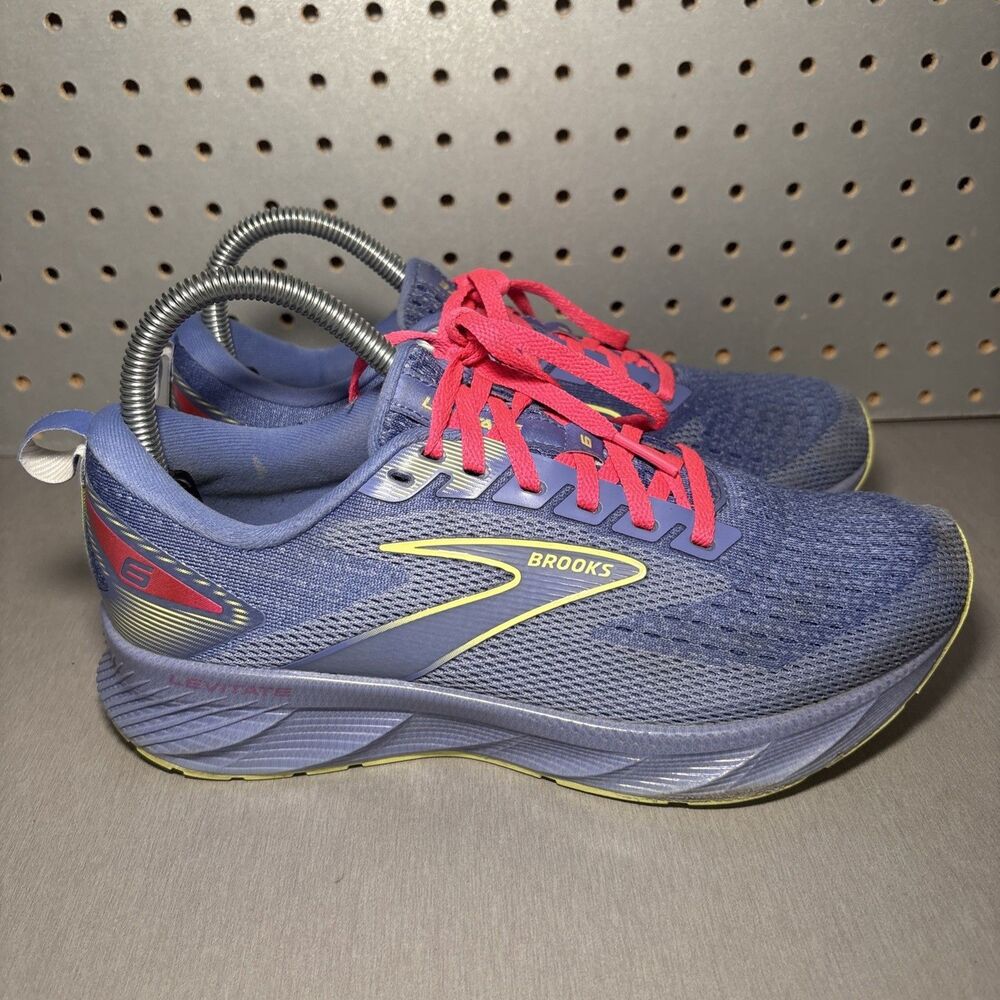 Brooks Levitate 6 Running Shoes Womens Size 7.5 Blue Pink Purple 1203831B557